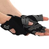 Рукавички для фітнесу та силових тренувань HARD TOUCH BC-4460 Чорний (М-XL), фото 5