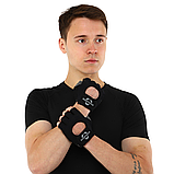 Рукавички для фітнесу та силових тренувань HARD TOUCH BC-4460 Чорний (М-XL), фото 6