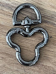 Карабін кільце для сумки Ø всередині 20*3 мм ГРАФІТ