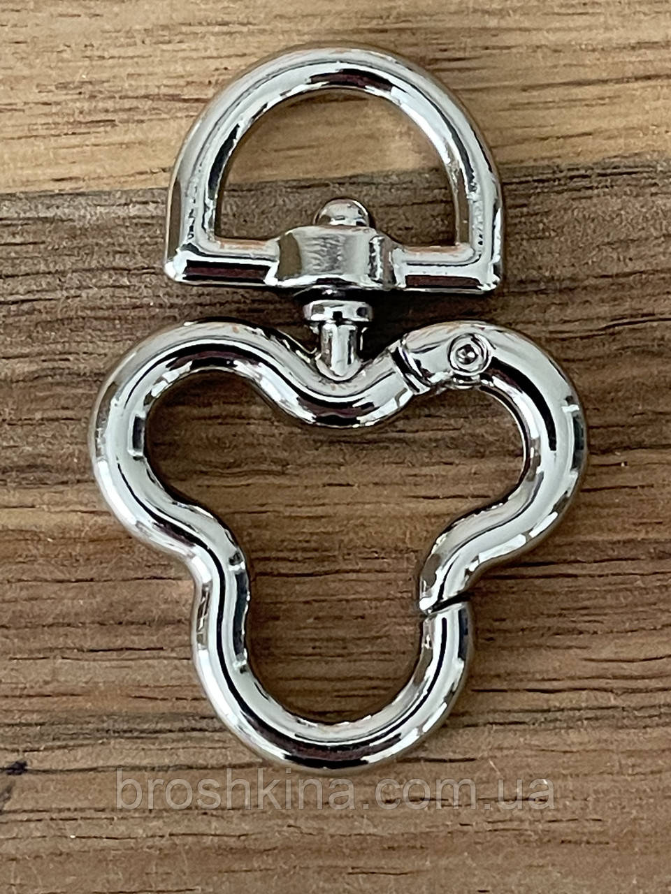 Карабін кільце для сумки Ø всередині 20*3 мм СРІБЛО, фото 1