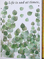 Наклейка на стіну Зелені рослини що звисають (лист 60 х 90 см) Б296-27, фото 4