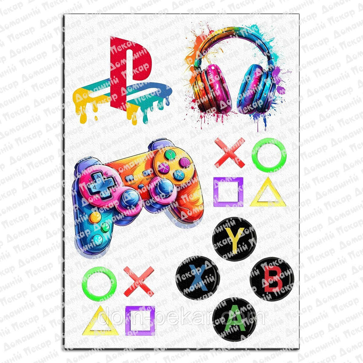 Playstation Плейстейшн приставка 2 вафельна картинка