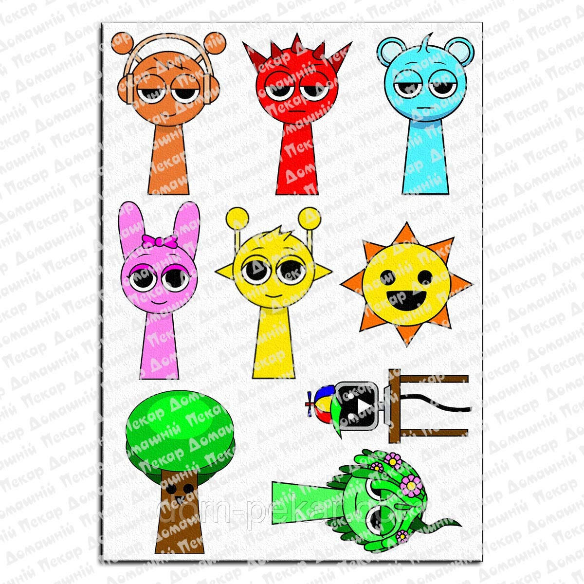 Sprunki Спрунки вафельна картинка