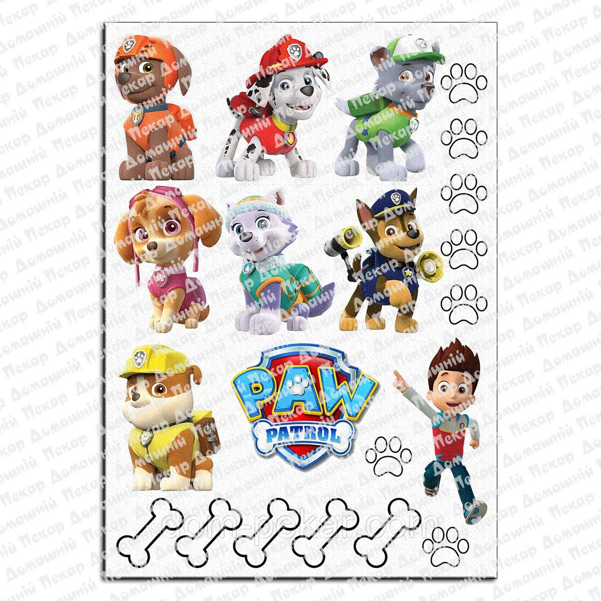 Веселі цуценята вафельна картинка