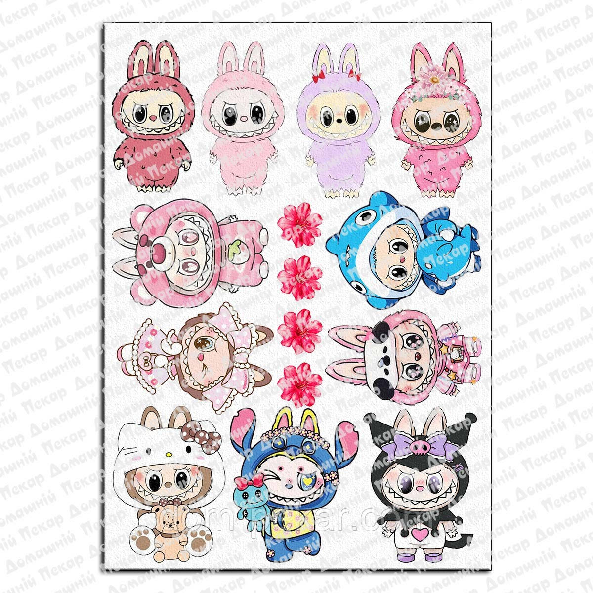 Лабубу Labubu вафельна картинка