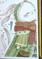 Вінілова наклейка 4 зайці кролика (лист 60 х 90 см) Б405 XG-AB, фото 4