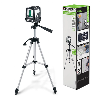 Лазерний нівелір Kapro 872GS — зелений промінь, самовирівнювання, IP54 + тренога і батарейки