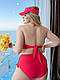 Купальник жіночий базовий ідеальний роздільний плавки висока талія ліф топ із зав'язками біфлекс пляжний батал, фото 5