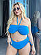 Купальник жіночий базовий ідеальний роздільний плавки висока талія ліф топ із зав'язками біфлекс пляжний батал, фото 6