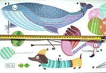 Наклейка на стіну BRUP Звірі з повітряними кульками (лист 60 х 90 см) Б146-19 FG-AB, фото 4