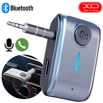 Бездротовий аукс ресивер bluetooth aux для музики в машину Блютуз приймач адаптер для автомобіля XO