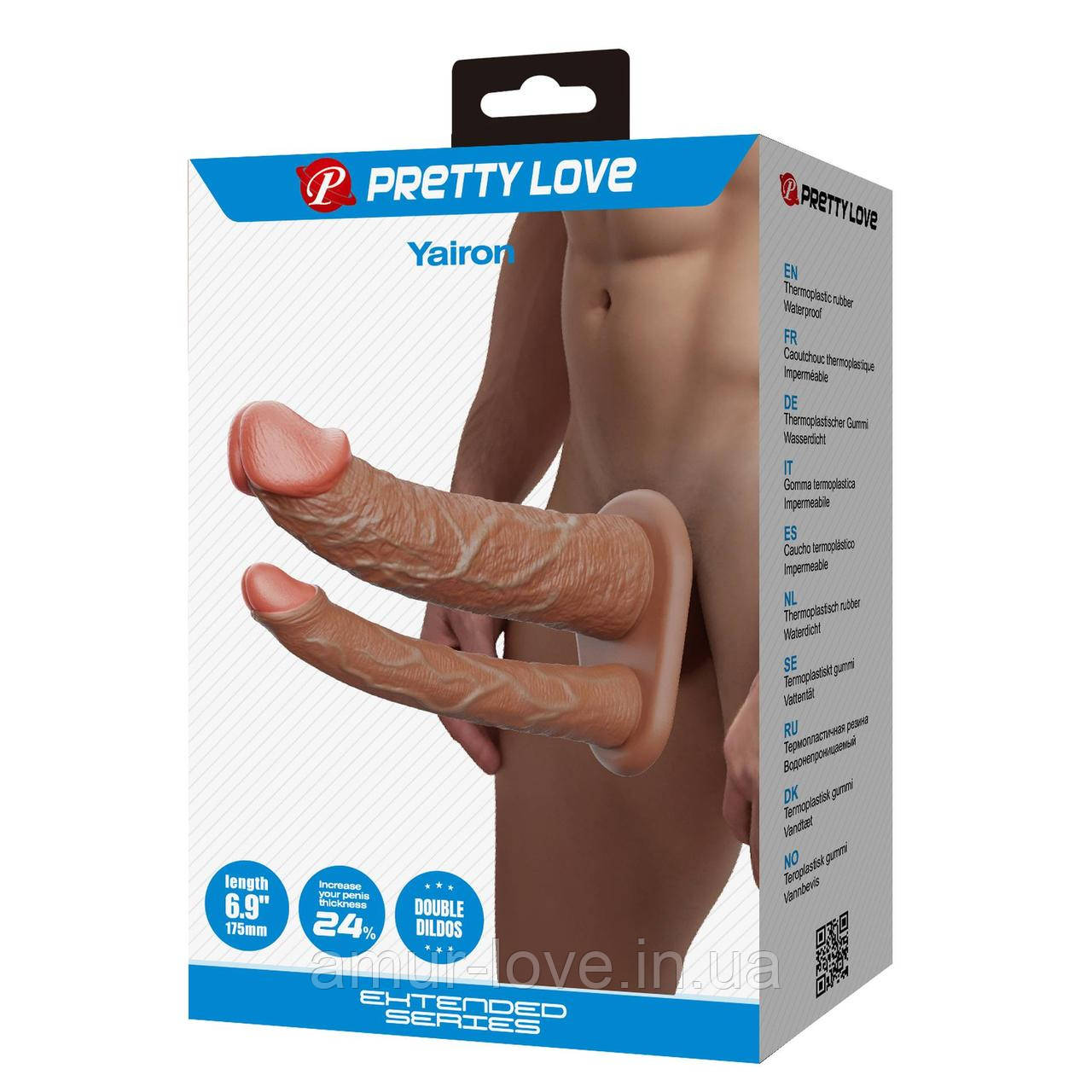 Насадка на пеніс для подвійного проникнення Pretty Love Yairon Latin, фото 1