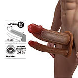 Насадка на пеніс для подвійного проникнення Pretty Love Yairon Latin, фото 7