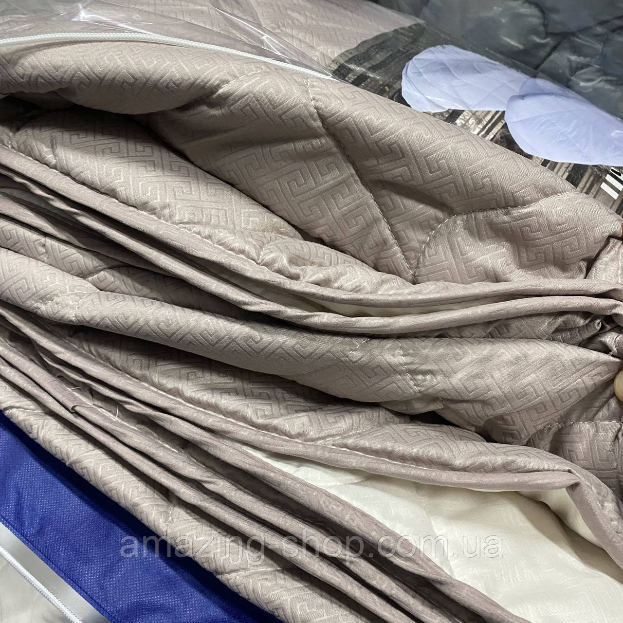 Євро ковдра ODA літня 200х215 см., ОДА Ковдра літня стьобана, наповнювач бавовна - Хлопкопон, фото 1