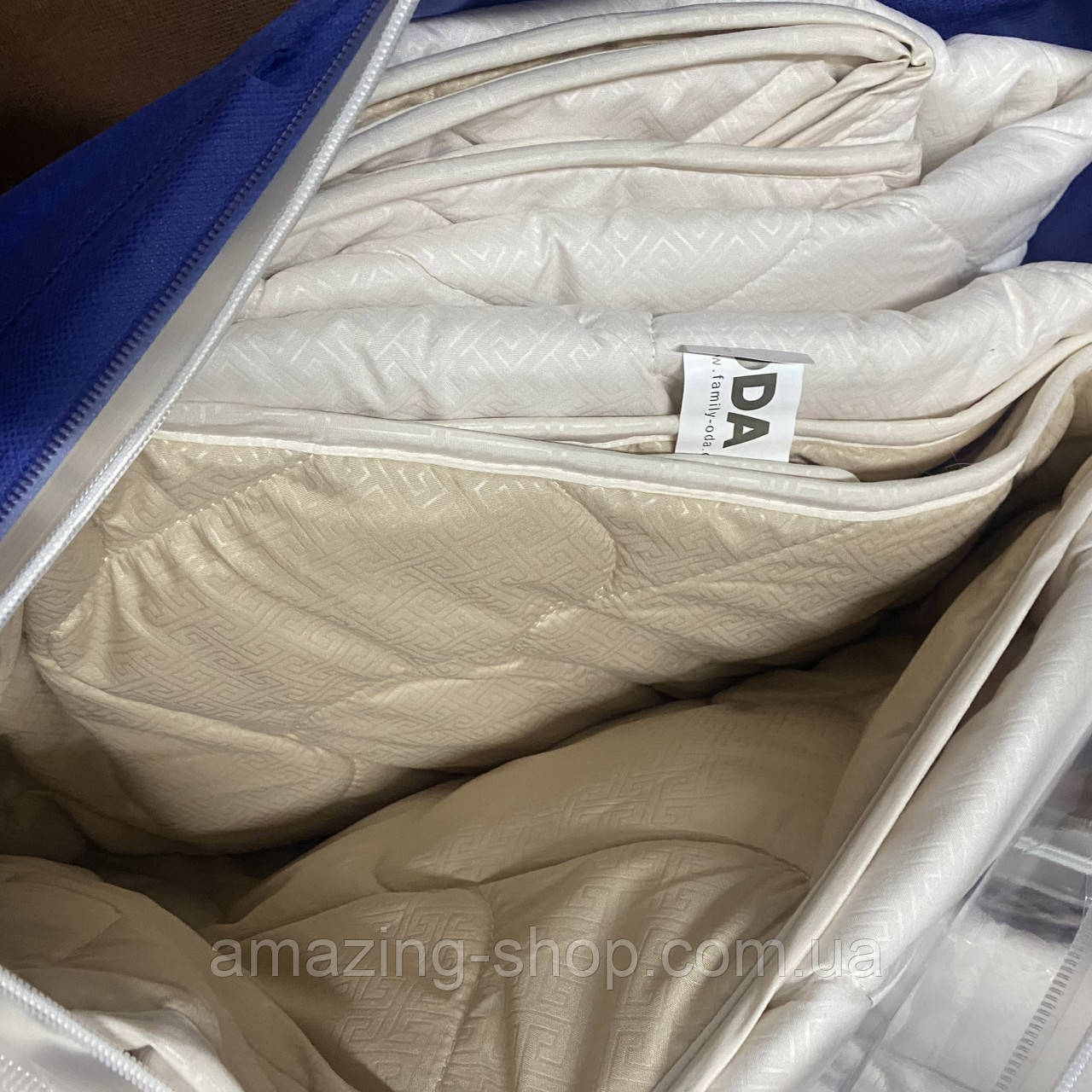 Євро ковдра ODA літня 200х215 см., ОДА  Ковдра літня стьобана, наповнювач бавовна - Хлопкопон, фото 1