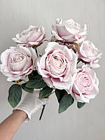 Штучні троянди . Букет декоративних троянд ( рожева пастельна з градієнтом , 43 см ), фото 3