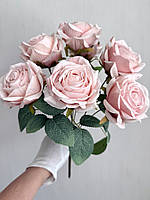 Штучні троянди . Букет декоративних троянд ( пудрова , 43 см ), фото 2