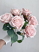 Штучні троянди . Букет декоративних троянд ( пудрова , 43 см ), фото 4