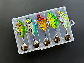 Набір Тейл-Спіннер блешня Tail Spin TL spinner 12гр Proberos (5шт+коробка)