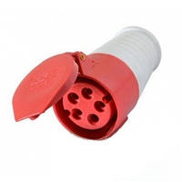 Силова розетка 3Р+РЕ+N 16А, ССІ-215 GISELT, для 380 В G-SLEE-215, переносна