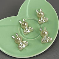 10 шт - Кабашон пластик Мишка 16х24 мм -