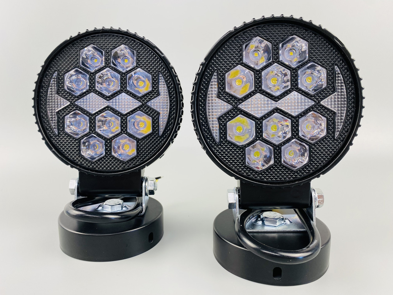 Фара LED кругла 14led chip 9-80V алюмінієвий корпус, кріплення, повітряний клапан, фото 1