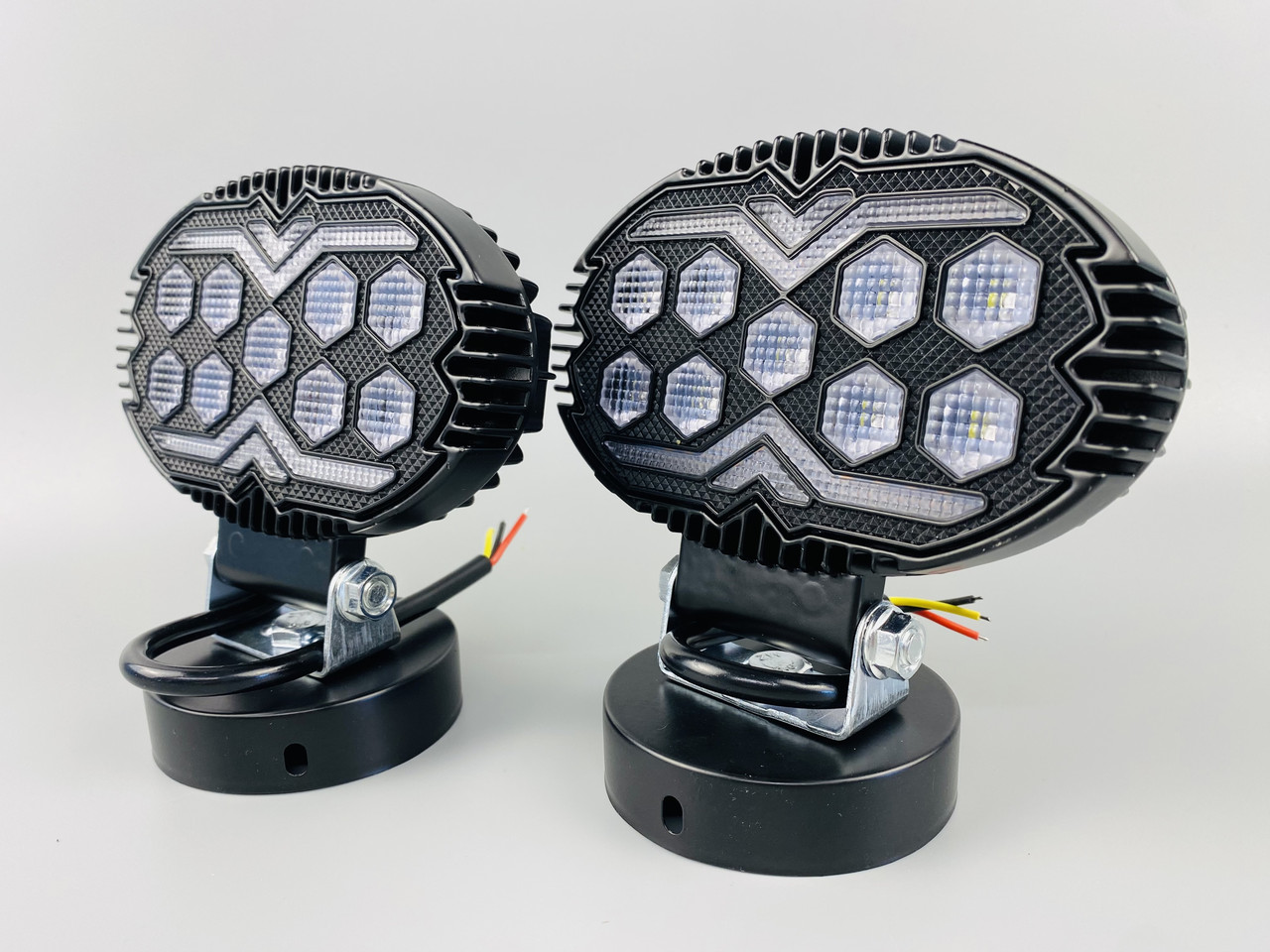 Фара LED кругла 15led chip 9-80V алюмінієвий корпус, кріплення, повітряний клапан, фото 1