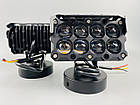 Фара LED 47W комплект, біле та жовте світло, 8 лінз, фото 9