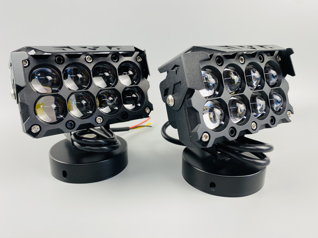 Фара LED 47W комплект, біле та жовте світло, 8 лінз, фото 1