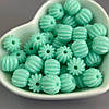 (20 гр) Намистини пластик бочонок-ромашка 9х11 мм - м'ятний, фото 2