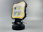 Фара LED квадратна, 32W біле та жовте світло, 112 мм х 128 мм х 37 мм (ширина). 9-60V., фото 7