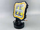 Фара LED квадратна, 32W біле та жовте світло, 112 мм х 128 мм х 37 мм (ширина). 9-60V., фото 5