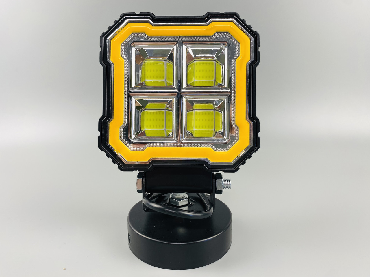 Фара LED квадратна, 32W біле та жовте світло, 112 мм х 128 мм х 37 мм (ширина). 9-60V., фото 1