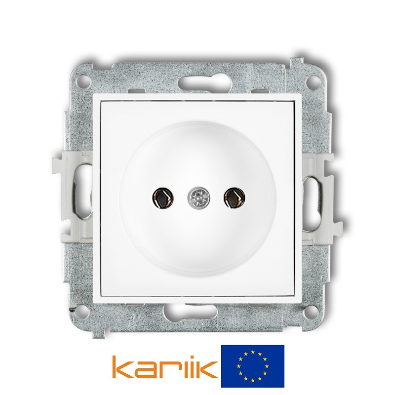 Розетка без заземлення Karlik MINI MGP-1 біла
