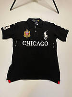 Футболка polo chif kif/ Chicago поло чиф кирр літнє чикаго нове чорне polo raphl lauren