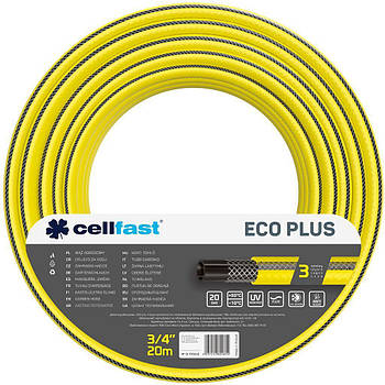 Шланг садовий Cellfast ECO PLUS 3/4" 20м 3 шари до 20бар -10…+50°C