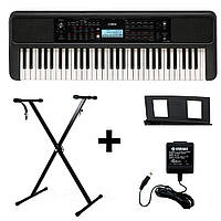 Синтезатор Yamaha PSR-E383 + стійка, блок живлення, пюпітр