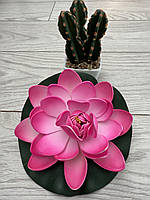 Штучний лотос для водойми, діаметр 15 см — декоративна квітка для ставка, басейну, фонтану, фото 4