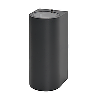 Фасадний світильник під дві лампи GU10 220V алюмінієвий чорного кольору IP54 Velmax V-WL-33