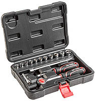 Набір інструментів Top Tools, набір торцевих головок 1/4", 15шт