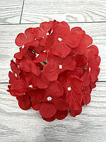 Штучна голівка гортензії ( червона , діаметр 16 см ), фото 8