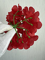 Штучна голівка гортензії ( червона , діаметр 16 см ), фото 6