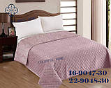 Велюрове стьобане покривало з двома наволочками 50/70 на велике ліжко 220х230, фото 7