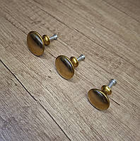 Ручка якісна меблева кнопка кругла темне золото GG10 Dark Gold - 23мм