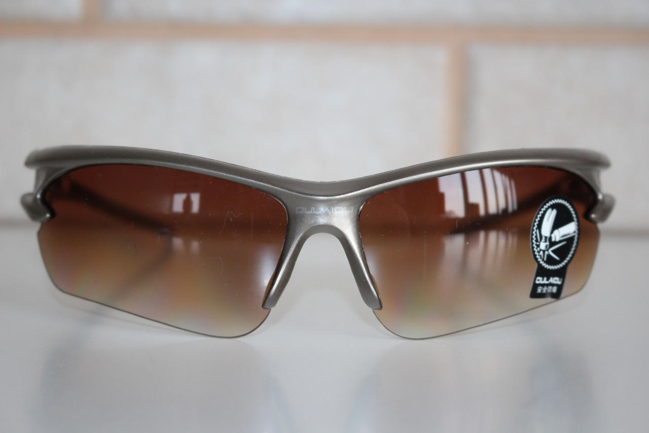 Спортивні велоокуляри від сонця і пилу для активного відпочинку коричневі, фото 1