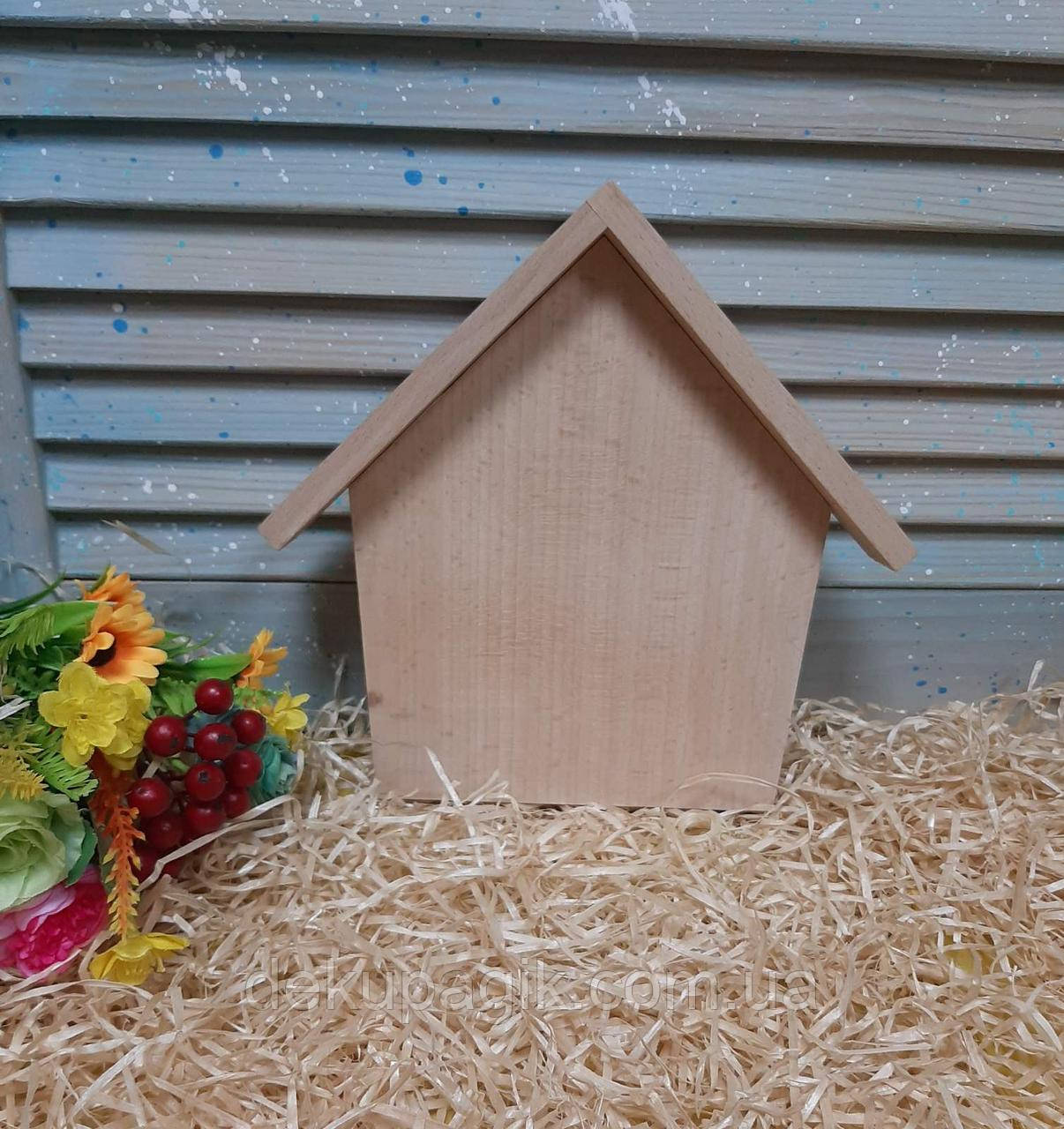 Заготівля Ключниця дерев'яна Будиночок 23х23см (вільха 1см), фото 1