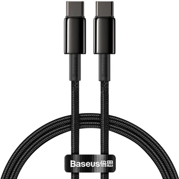 Кабель Baseus Tungsten Gold Type-C to Type-C 100W 2 м Black (CATWJ-A01)