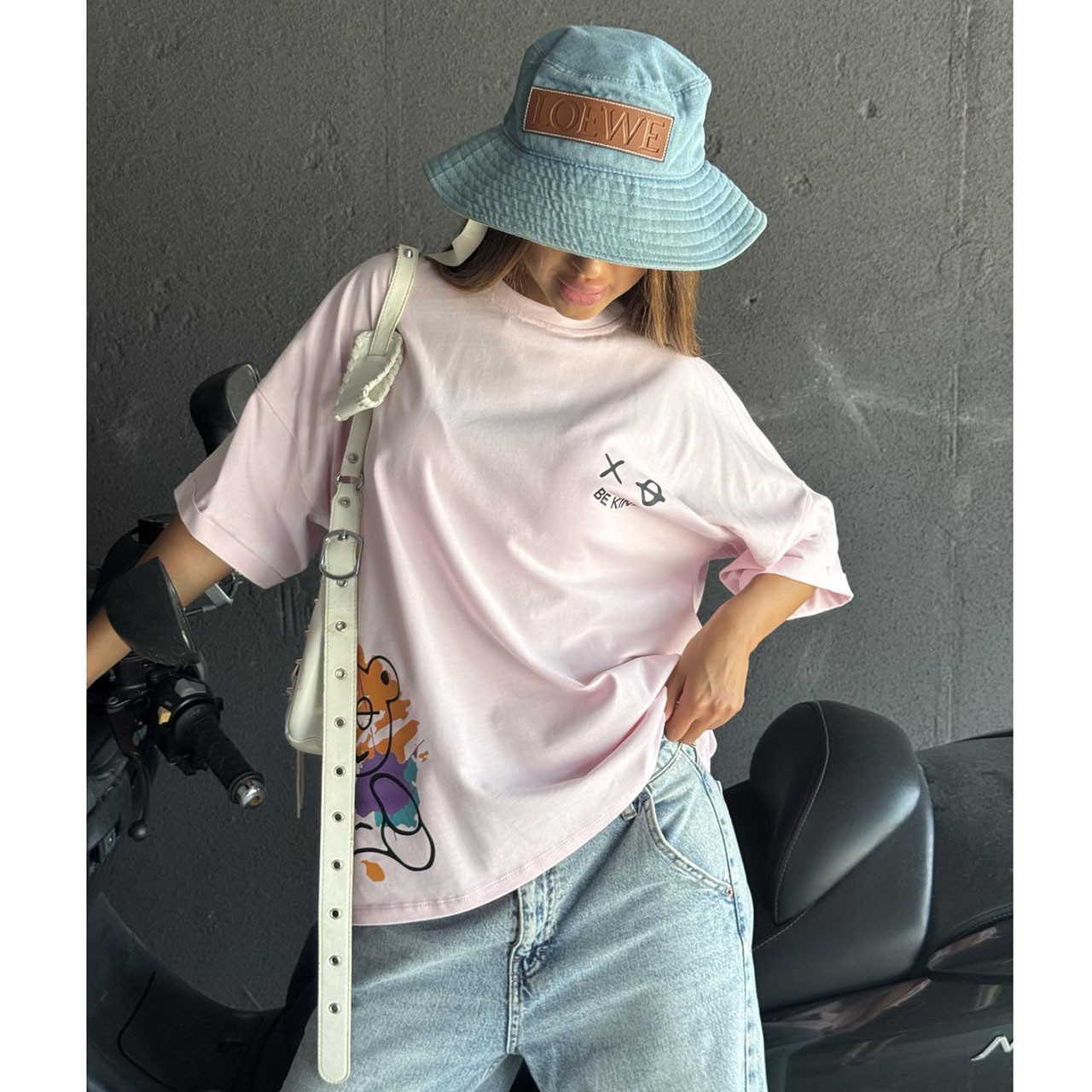 Рожева жіноча футболка OverSize "Teddy Smile" (Один-колір або Мікс) Розмір: Один 46- 50 (21322-1), фото 1