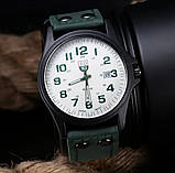 Чоловічий наручний годинник із датою "Soki" зелений і 3 браслети, фото 3
