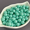 (20 гр) Пластикові гладкі намистини 8 мм - м'ятний, фото 3